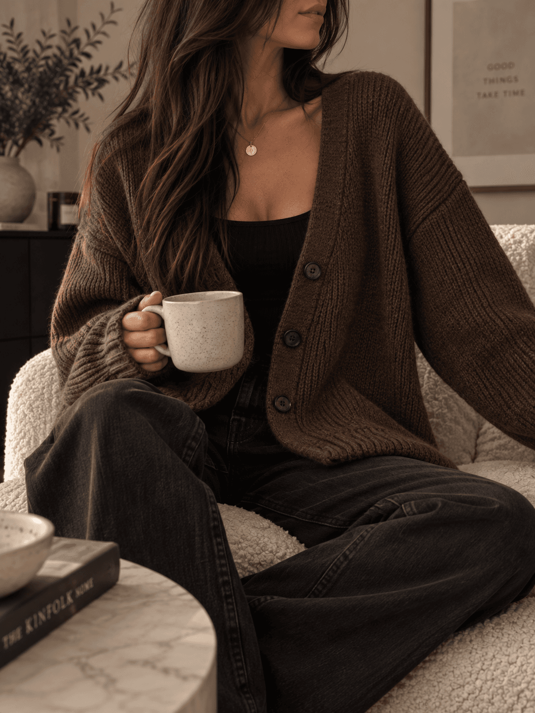 Cozy Brown Cardigan